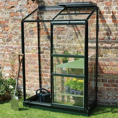 Image of 4&#039;4 x 2&#039;4 Halls Green Wall Garden 24 Greenhouse (1.32 0.69m)