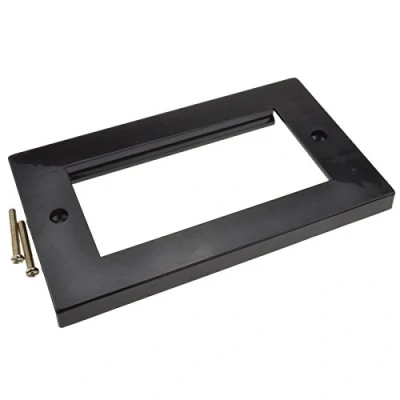 Image of kenable Faceplate 4 Port Low Profile Double Gang 146x86mm RJ45 Modules BLACK