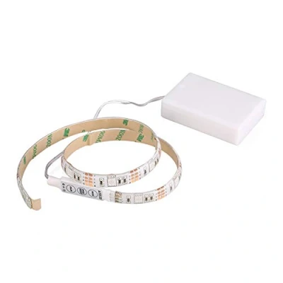 Image of RGB Flexible LED Light Strip Waterproof IP65 15leds DC5V with Controller Battery , Tape, Strips for TV Cabinet Bike Activities Decoration (0.5M)