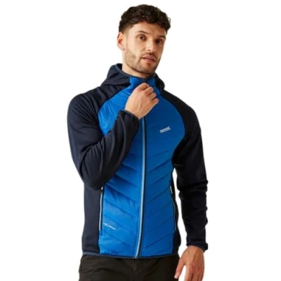 Image of Regatta Men&#039;s Water repellent Andreson VIII Hybrid Jacket Olympian Blue Navy Elysium Blue, Size: XL