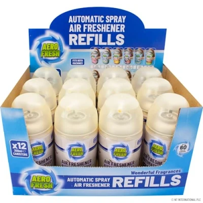 Image of 3 X FRESH AUTOMATIC SPRAY REFILLS 250ML AIR FRESHNER ODOURS CHOSE YOUR OWN (Milky Vanilla Bean)