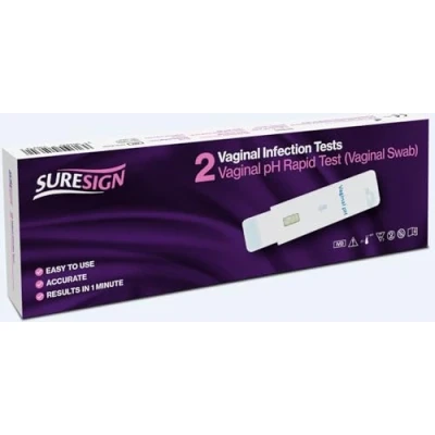 Image of SURESIGN 2 Vaginal Infection Tests, pH Rapid Test (Vaginal Swab), Easy to Use, Accurate, Results in 1 Minute