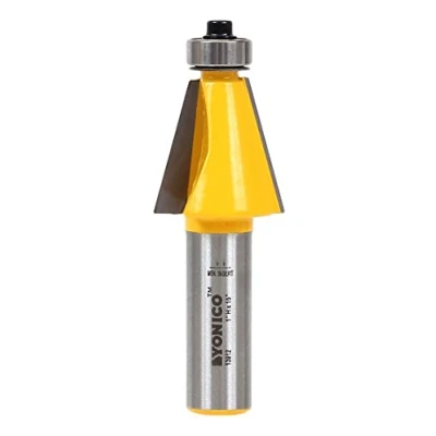 Image of Yonico 13912 15 Degree Bevel Edge Forming Router Bit 1/2 Inch Shank