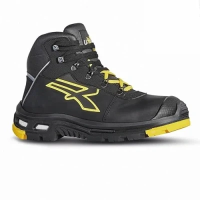 Image of UPOWER Men RL10524 38 Calzado De Seguridad Gama Modelo Talla U Power Red Lion Series Safety Shoes, Model Cosmo S3 HRO CI HI SRC, Size 38, Black Yellow, 6 UK