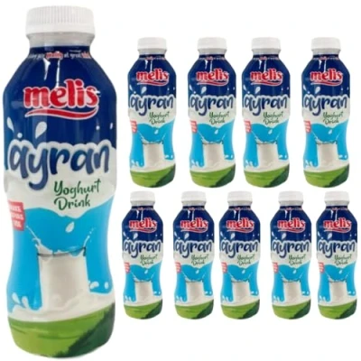 Image of By Pufai Grocery, Melis Ayran Natural Yoghurt Drink Traditional Turkish 250 millimeter x 10 Bottles