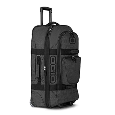 Image of OGIO Terminal Strong and Durable, Reinforced Back Panel Wheeled Travel Bag Suitcase, 74 cm 95 Litre, Black Pindot