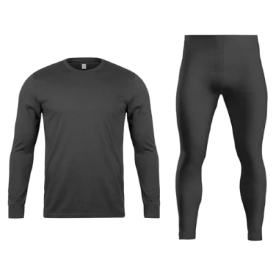 Image of Orbiz Men’s Thermal Underwear Set Heat Retaining Long Sleeve Top &amp; Bottoms, Base Layer for Outdoor Activities, Ultimate Warmth Perfect Winter Cold Weather (XX Large, Grey)