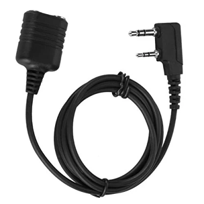 Image of 1 m / 3.28 ft 2 pin K head Extension Cable for Kenwood Baofeng, Walkie talkie Hand Mic Radio Speaker Microphone Headphone Headset