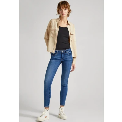 Image of Pepe Jeans Women&#039;s Skinny Lw, Blue (Denim XW6), 32W / 30L