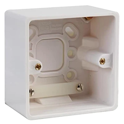 Image of BG 1 Gang Surface Box, 50mm (D), White