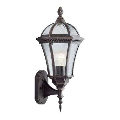 Image of Searchlight Capri outdoor wall lamp, lantern upwards