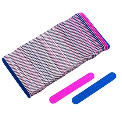 Image of Nail Files 180/240 Grit Disposable File Set 100 PC Double Sided Emery Boards for Nails Styling Tools Home and Salon Professional Use