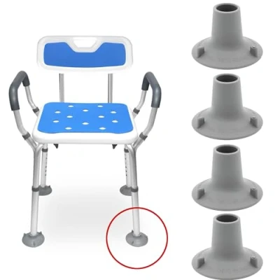 Image of Qty: 4x Large Based Suction Leg Tips Rubber Ferrules for Bath &amp; Shower Stools 28mm (1 1/8&quot;) by Lifeswonderful