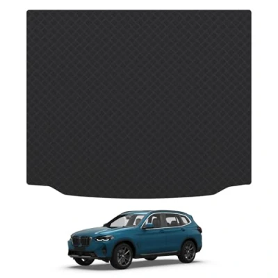 Image of Car Mat Co Rubber Boot Liner Compatible With BMW X3 G01 (2017+) Tailored Fit Heavy Duty Premium 3Mm Protector Mat, Anti Slip, Durable And Waterproof Custom Dog Friendly
