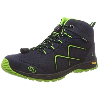 Image of Brütting Boy&#039;s Guide High Rise Hiking Boots, Blue Marine Lemon Lemon, 12.5 UK