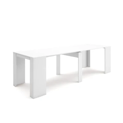 Image of Skraut Home Extendable Console table Folding Dining 260 For 12 diners Modern Style White