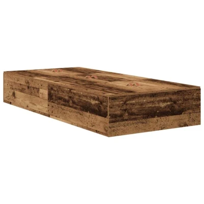 Image of vidaXL Storage Bed Frame Old Wood 90x190 cm Engineered