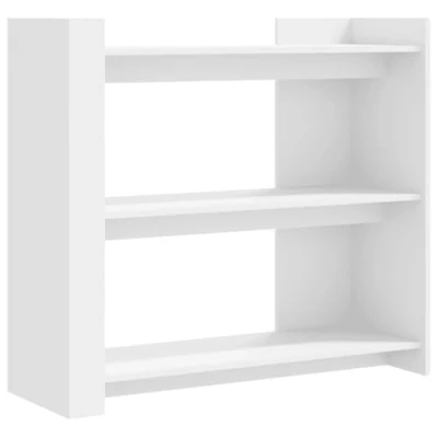 Image of vidaXL Console Table Tea End Accent Side White Engineered Wood, Ample Storage Space, Shelves 100x35x90 cm, 60 kg Capacity
