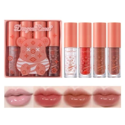 Image of Xumann 4PCS Lipgloss Set, Moisturizing Lip Gloss Sets for Teenage Girls, Women Teen Girl Christmas Gifts Cute Oil, Hydrating Long Lasting Non Sticky