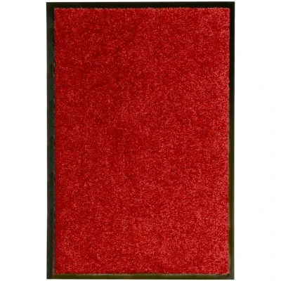 Image of vidaXL Doormat Washable Red 40x60 cm