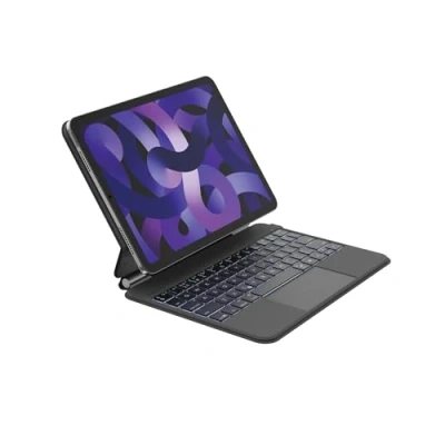 Image of Belkin Pro iPad Keyboard Case with Magnetic Stand,Backlit Bluetooth Keyboard,Multi gesture Controls,Apple Pencil Storage,Leather case, QWERTY, Multimedia Keys for Air M2 11&quot;, 10.9&quot;, 11&quot;