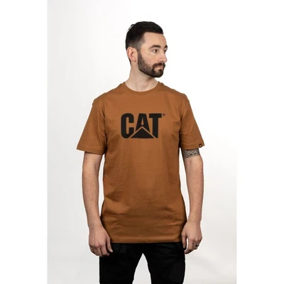 Image of CAT Men&#039;s Tm Logo Work Utility T Shirt, Bronze, XL