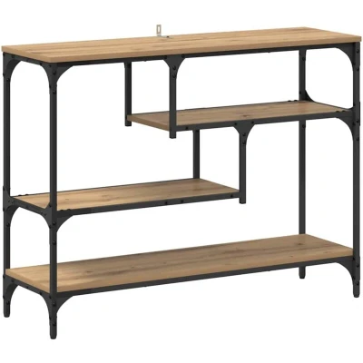 Image of vidaXL Console Table Artisan oak 100 x 30 75 cm Engineered wood