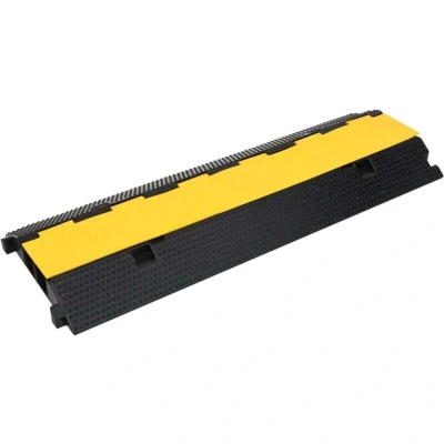Image of vidaXL Cable Protector Ramps with 2 Channels pcs 100 cm Rubber