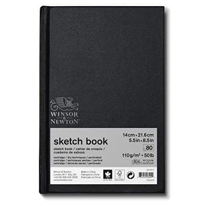 Image of Winsor &amp; Newton Sketch Book, Paper, Natural White, 17,8 x 25,4 cm 80 Blatt Skizzenpapier im Block