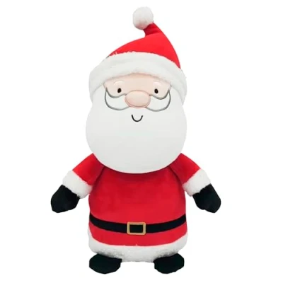 Image of Eurowrap 8&quot; Plush Christmas Soft Toy Santa Themed Adorable Perfect for Children, Gifts, Presents Kids