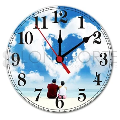 Image of Longforte Round Glass Blank Sublimation Clock 30cm