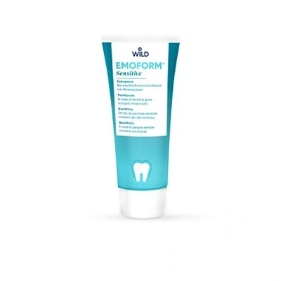 Image of Emoform Sensitive Toothpaste, in case of Gums, Contains Mineral Salts, with Fluoride, Prevents Tooth Decay