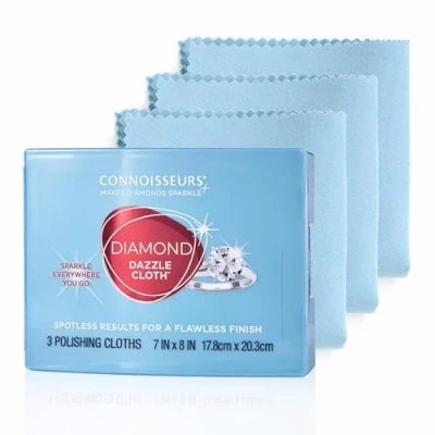 Image of Connoisseurs Jewellery Cleaner Diamond Dazzle Stik for Sparkle &amp; Shine Brush Tip Compact Diamonds Precious Stones (Diamond Cloth)