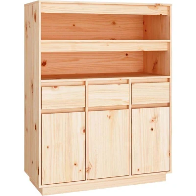 Image of vidaXL Highboard 89x40x116.5 cm Solid Wood Pine