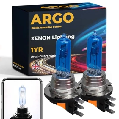 Image of Argo H15 Headlight Bulb 100w Xenon White 6000k 12V Full High Low Dipped Main Beam Super Bright Halogen Upgrade Replacement Pj26t 1 715 Front DRL Daytime Running Lights Car Bulbs