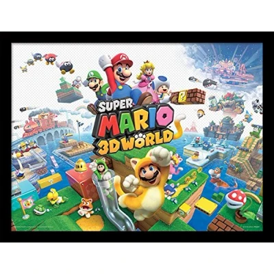 Image of Super Mario FP11306P PL 3D World 30x40 cm Framed Print