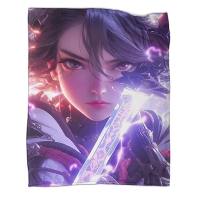 Image of YTPONBCSTUG Anime Printed Fleece Throw Blanket,3D Cartoon Design Bed Blanket,Soft Warm Manga Bedding for Couch 50x60inch(127x152cm)