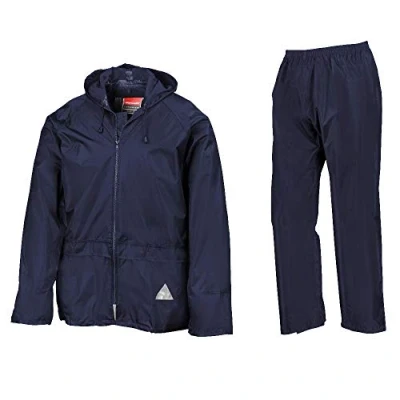 Image of Result RE95A Heavyweight Waterproof Jacket/Trouser Suit Navy, 2X Large