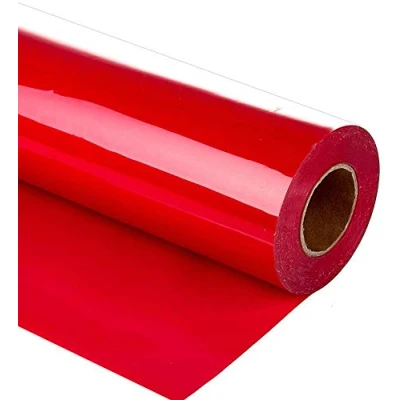 Image of HIKENRI Heat Transfer Vinyl Bundle 12&quot; x 10&#039; Feet Rolls, HTV for Silhouette Cameo Easy to Cut &amp; Weed, DIY Press Design T Shirt, Clothes, Hats and Other Textiles (Red)