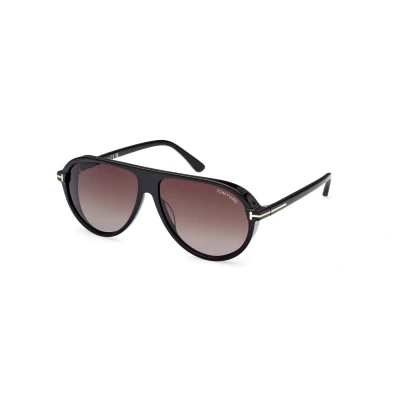 Image of Tom Ford Sunglasses, Men&#039;s, Size: 60, Shiny black
