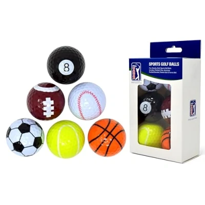 Image of PGA TOUR Fun Sport Golf balls (Set of 6), Unisex, Multicolor