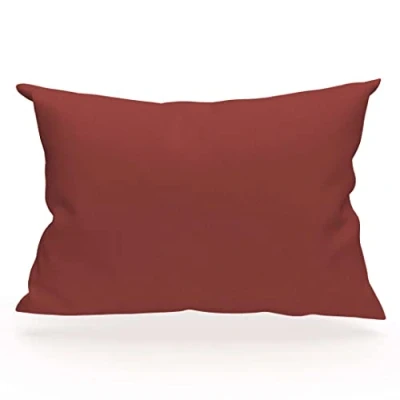Image of Soleil d&#039;ocre Pillowcase, Cotton, Red, 50 x 70 cm