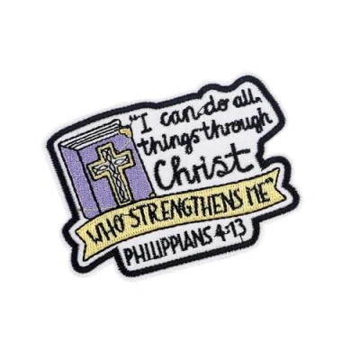Image of Christian Iron On Patches Jesus Patch Embroidery Applique Sew Backpack Patches, Religious Embroidered for Clothes, Jackets, Backpacks