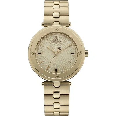 Image of Vivienne Westwood Gold Toned Whitehall Watch