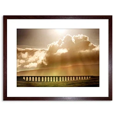 Image of Wee Blue Coo PHOTO LANDSCAPE RIBBLEHEAD VIADUCT ENGLAND FRAMED ART PRINT POSTER F97X12232