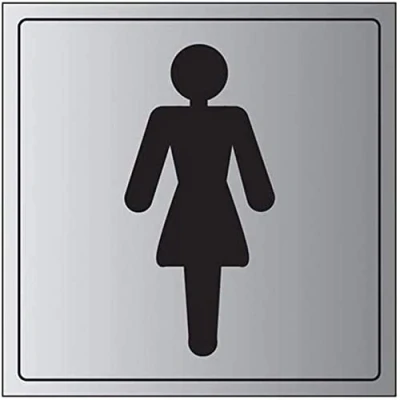 Image of V Safety General Door Ladies Toilet Sign 200mm x 1.6mm Alu Rigid Plastic