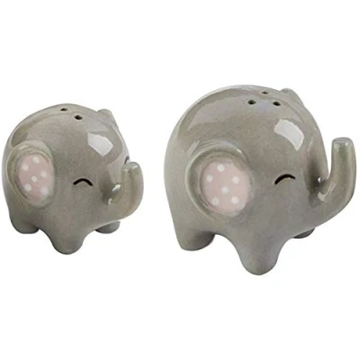 Image of unknow 2pcs Ceramic Cruet Spice Jar Elephant Cute Salt and Pepper Shaker Container Wedding Decor Souvenirs Home Kitchen Accessories