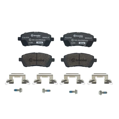 Image of 04465B1310, 04491B1030, 04491B1031, 04491B1032 brake pad set BREMBO P 24 072X excl. wear warning contact with caliper screws accessories
