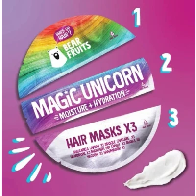 Image of 2x Bear Fruits Magic Moisturising Hair Mask Refill (3 x 20ml)