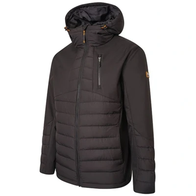 Image of JCB Trade Black Hybrid Padded Jacket For Men Men&#039;s Outerwear Jackets Mens Workwear Clothes L